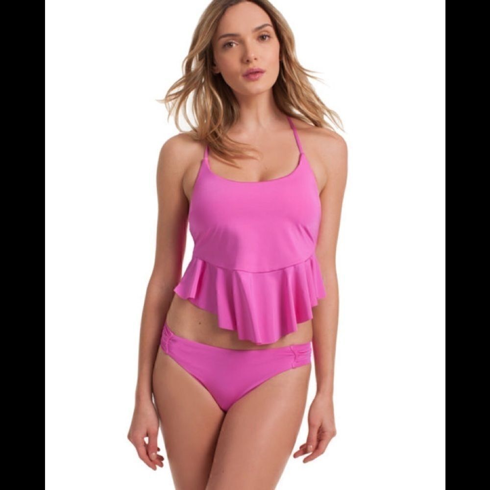 Trina Turk Pink Solids Tankini. NWT - Picture 2 of 7